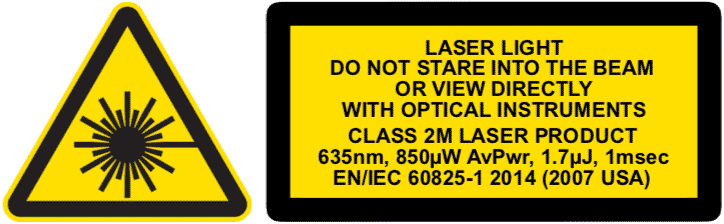 Laser Warning Hazard Label